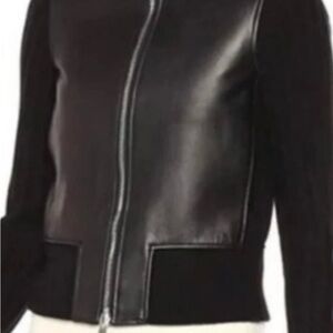 Theory Black Leather Jacket